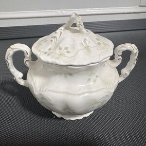 Vintage English Porcelain Serving Bowl with Lid